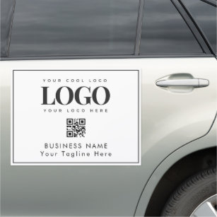 Custom Magnetic Sign Business Logo & Qr Code