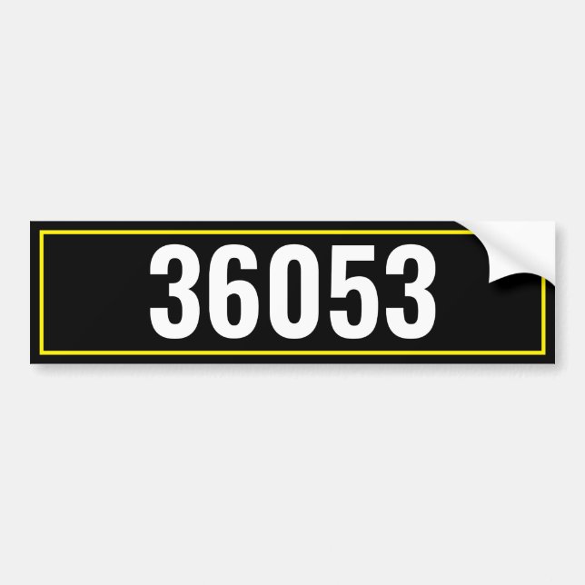 Custom Mailbox Number Bumper Sticker (Front)