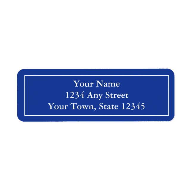 Custom Mailing Address Labels - Navy Blue (Front)