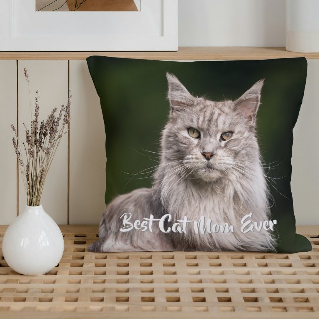 Custom Maine Coon Cat Photo Cushion (Creator Uploaded)