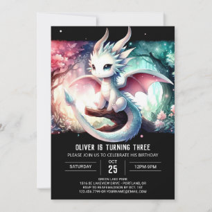 Custom Majestic Dragon Birthday Invitation