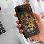 Custom Majestic Lion  iPhone 13 Pro Case<br><div class="desc">Custom majestic lion face design featuring the fierce yet stunningly beautiful king of the jungle. Use the personalise function to add your name or leave it blank for a plain cover.  Makes a great gift for family,  friends and anyone else as the holiday season approaches.</div>