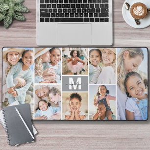 Custom Make Your Own 8 Photo Collage Desk Mat