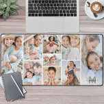 Custom Make Your Own 9 Photo Collage Desk Mat<br><div class="desc">Personalised Initial Name Monogram 9-Photo Collage Desk Mat. Add a meaningful and stylish touch to your workspace with this custom desk mat—perfect as an oversized mouse pad or desktop accessory. The design features a 9-photo collage layout, giving you space to highlight your favourite moments with family, friends, kids, pets, or...</div>