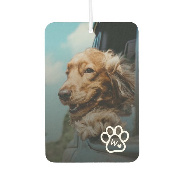 Custom Make Your Own Pet Photo Potrait Monogram Car Air Freshener (Front)