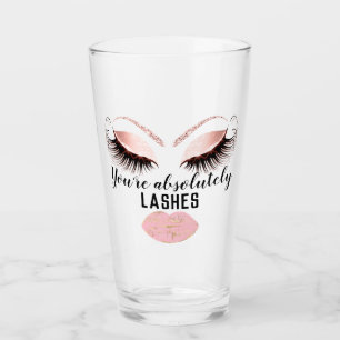 Custom Makeup Artist Eyelash  Pink Kiss Girlspower Glass