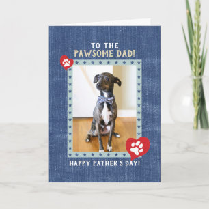 Custom Male Dog Photo Father's Day Card - fdmdrh