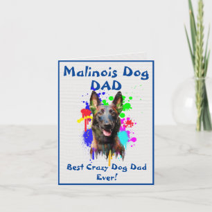 Custom Malinois Dad Dog Best Crazy Dog Dad Digital Card