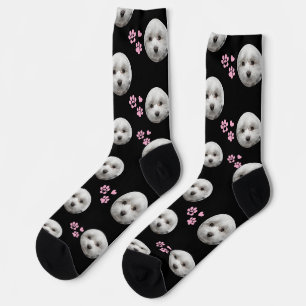 Custom Maltese Socks — Personalised Pet Photo Gift