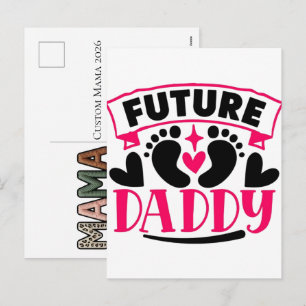 Custom Mama 2026 Faux Baby Feet Keepsake Holiday Postcard