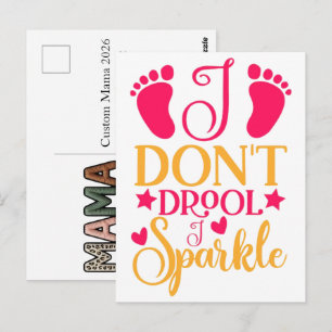 Custom Mama 2026 Faux Baby Feet Keepsake Postcard