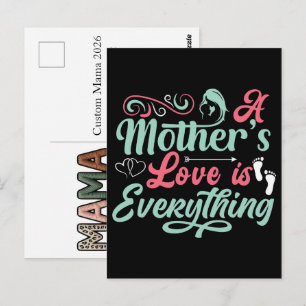 Custom Mama 2026 Faux Baby Feet Keepsake Postcard