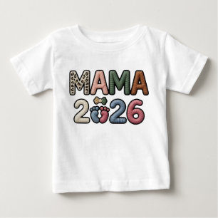 Custom Mama 2026 Faux Baby Feet Keepsake  T-Shirt