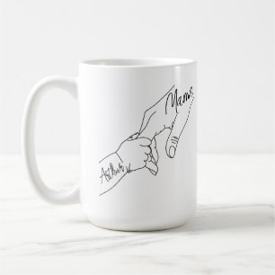 Custom Mama And Kids Holding Hands personalized Coffee Mug