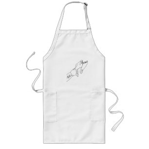 Custom Mama And Kids Holding Hands personalized Long Apron