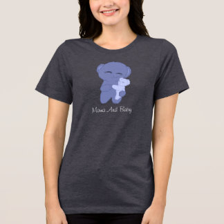 Custom Mama Bear & Baby Bear T-Shirt Tri-Blend Shirt