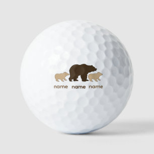 Custom Mama Bear With 2 Kid Names Mothers Day Gift Golf Balls