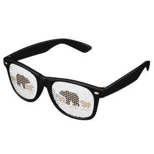 Custom Mama Bear With 2 Kid Names Mothers Day Gift Retro Sunglasses