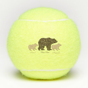 Custom Mama Bear With 2 Kid Names Mothers Day Gift Tennis Balls