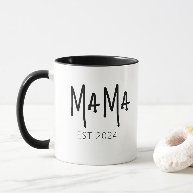 Custom Mama Est 2024 - Personalised Mug (With Donut)