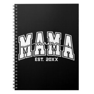 Custom Mama Est. Year Personalised Mum Established Notebook