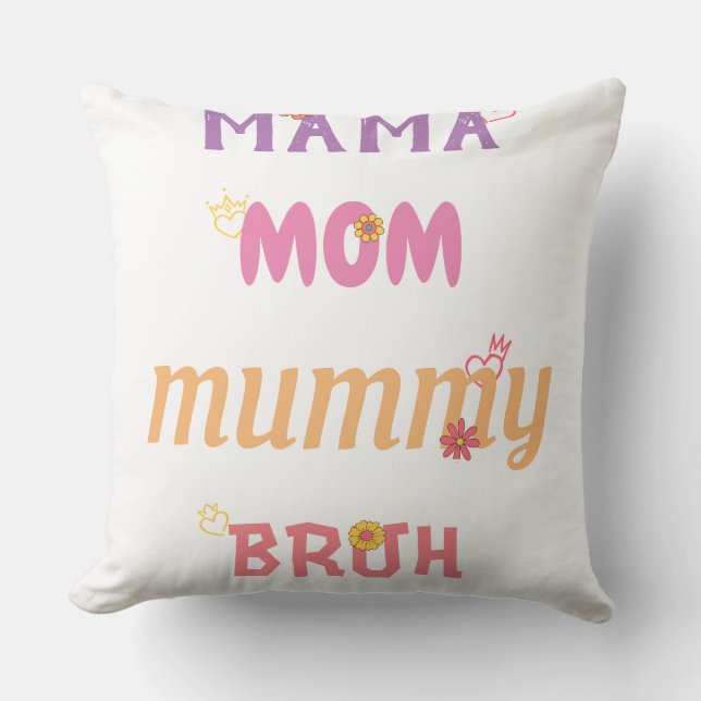 Custom Mama Mum Mother Brush Since Year Gift T-Shi Cushion (Front)