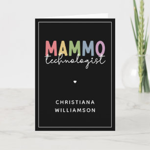 Custom Mammo Technologist Mammography Tech Card