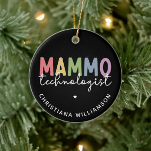 Custom Mammo Technologist Mammography Tech Ceramic Ornament