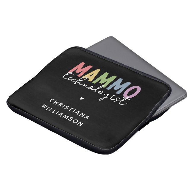Custom Mammo Technologist Mammography Tech Laptop Sleeve (Front Top)