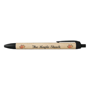 Custom Maple Syrup Business Black Ink Pen