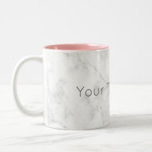 Custom Marble Coffee Mug -Pink
