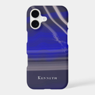 Custom Marble Navy Blue Grey Modern Abstract Men 