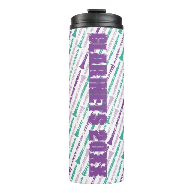 Custom Marching Band Clarinet Section Gift Music Thermal Tumbler (Front)