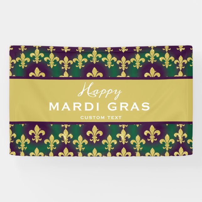 Custom Mardi Gras Colours Banner (Horizontal)