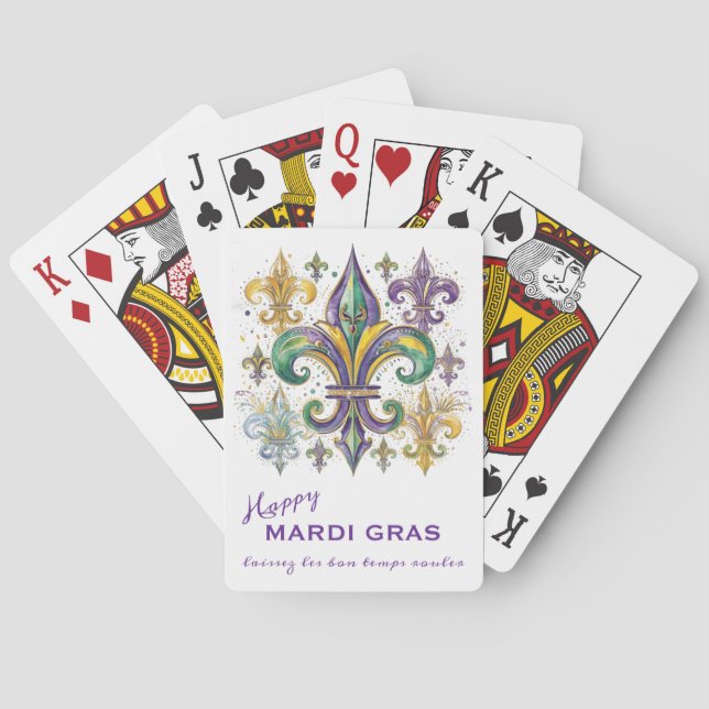 Custom Mardi Gras Colours Playing Cards (Back)