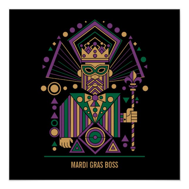 Custom Mardi Gras King 2026 Poster (Front)