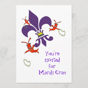 Custom Mardi Gras Party Invitation