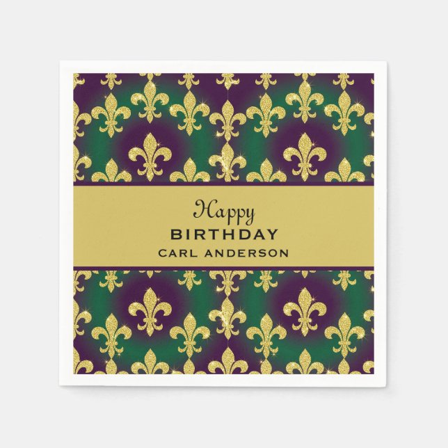 Custom Mardi Gras Party Napkin (Front)
