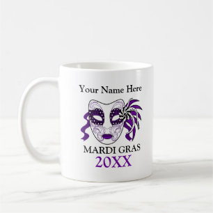 Custom Mardi Gras with a festival mask Coffee Mug