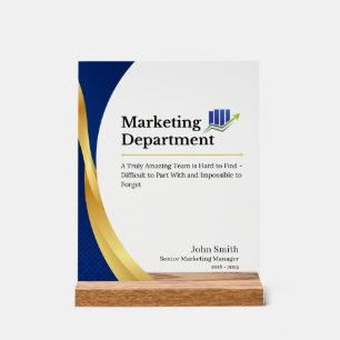 Custom Marketing Department Acrylic Sign