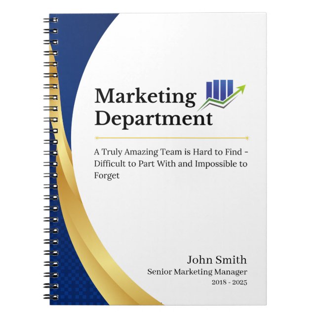 Custom Marketing Department Notebook (Front)