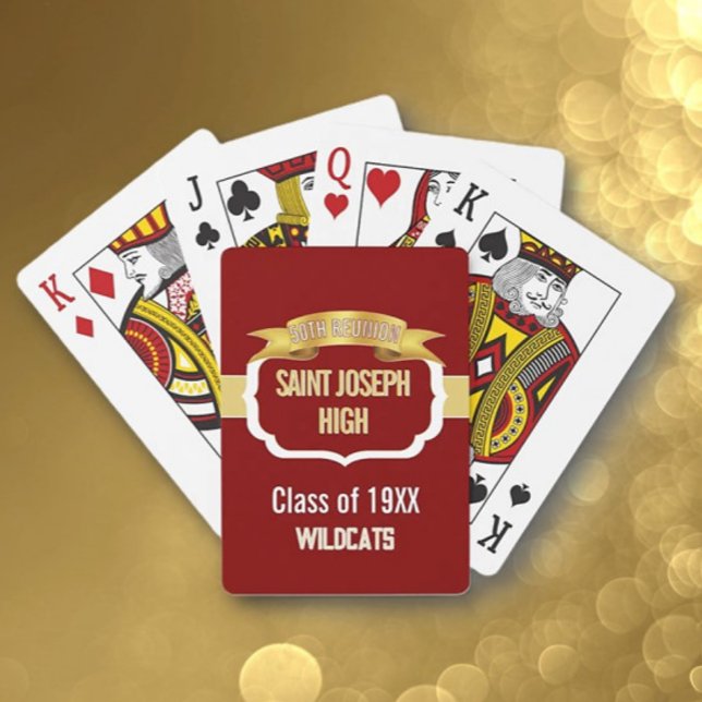 Custom MAROON 50th Class Reunion  Playing Cards (Creator Uploaded)