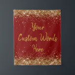 Custom Maroon Backdrop Birthday Party Photo Booth Tapestry<br><div class="desc">customised back drop for her,  twinkle 15th 18th 20th 45th,  glitter anniversary sweet 16 16th,  personalised 30th 21st 25th 35th,  bridal shower high school graduate,  boy son man husband daughter,  girl wife prop bachelorette sparkle,  quinceanera 40th 50th 60th 70th,  bride sparkly vow renewal graduation,  him grad gold college university</div>