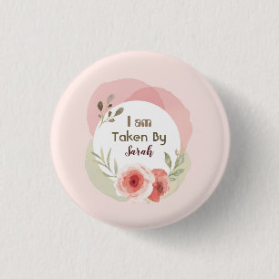 Custom Marriage Proposal White, Pick 3 Cm Round Badge
