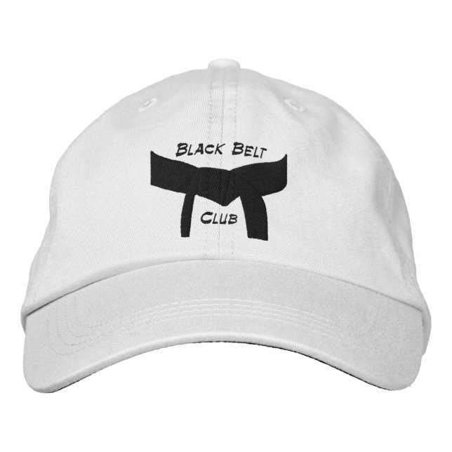 Custom Martial Arts Black Belt Club Embroidered Hat (Front)