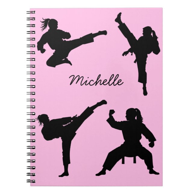 Custom martial arts karate Taekwondo Fighting     Notebook (Front)