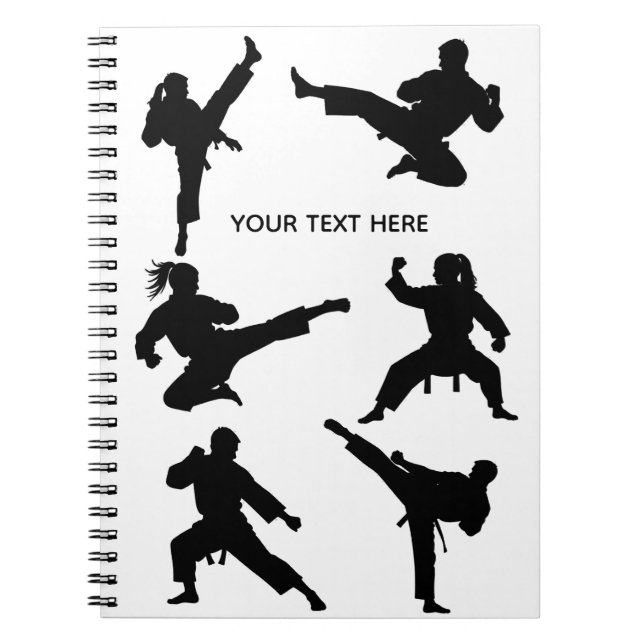 Custom martial arts karate Taekwondo Fighting     Notebook (Front)