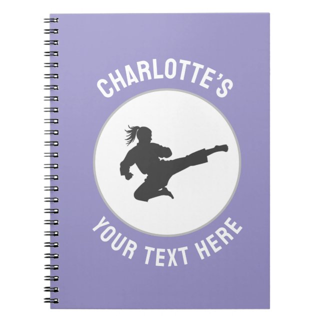 Custom martial arts karate Taekwondo Fighting Notebook (Front)