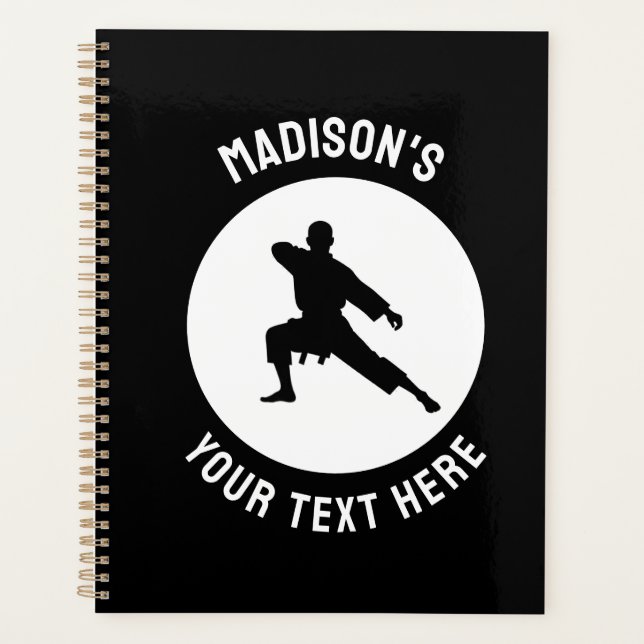 Custom martial arts karate Taekwondo Fighting Planner (Front)
