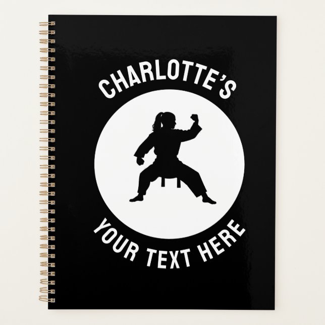 Custom martial arts karate Taekwondo Fighting Planner (Front)